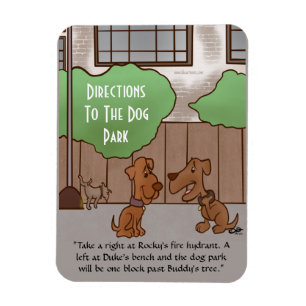 Ímã Magnet de Direções do Parque do Cachorro