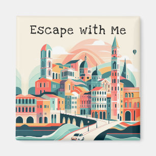 Imã Magnet de Dreamscape Journey Wanderlust Whimsical