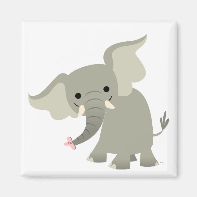 Imã Magnet De Elefante Curioso (Frente)