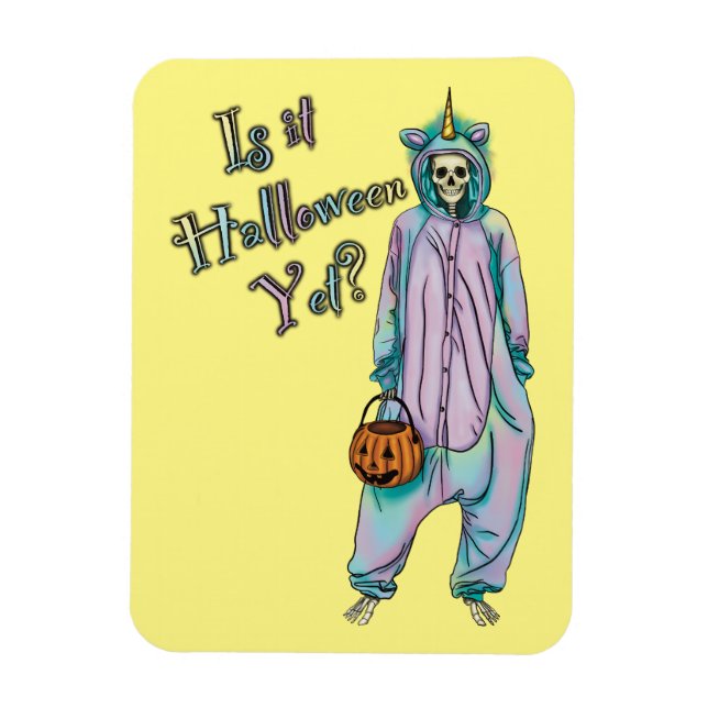 Ímã Magnet de esqueleto de Halloween bonito (Vertical)