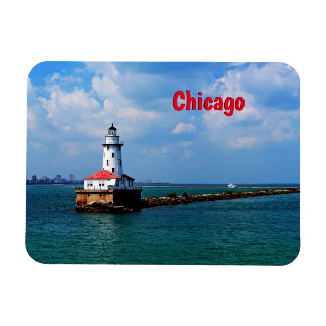 Ímã Magnet de Farol de Chicago (Horizontal)