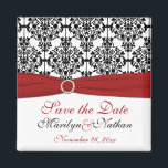 Imã Magnet de favorecimento do Casamento tema damasco<br><div class="desc">Esta imã salve a data corresponde aos convites e outros itens mostrados abaixo. Você também pode personalizá-lo para dizer "Obrigado" e usá-lo como um favor de casamento para seus convidados. Se houver outros itens correspondentes que você precisar,  envie-me seu pedido por e-mail.</div>