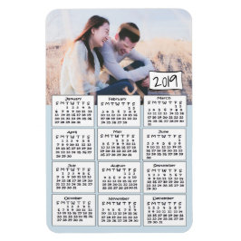 Ímã Magnet de Foto Azul Personalizado do Calendário 20
