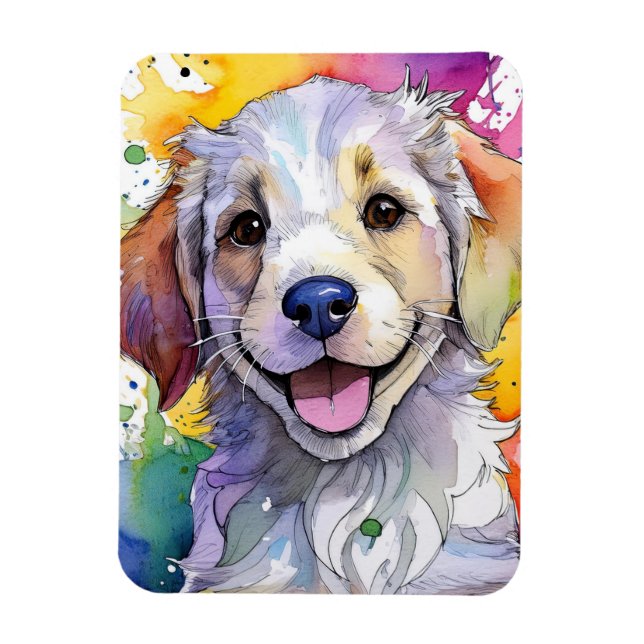 Ímã Magnet De Fotografia Do ouro Retriever Puppy (Vertical)
