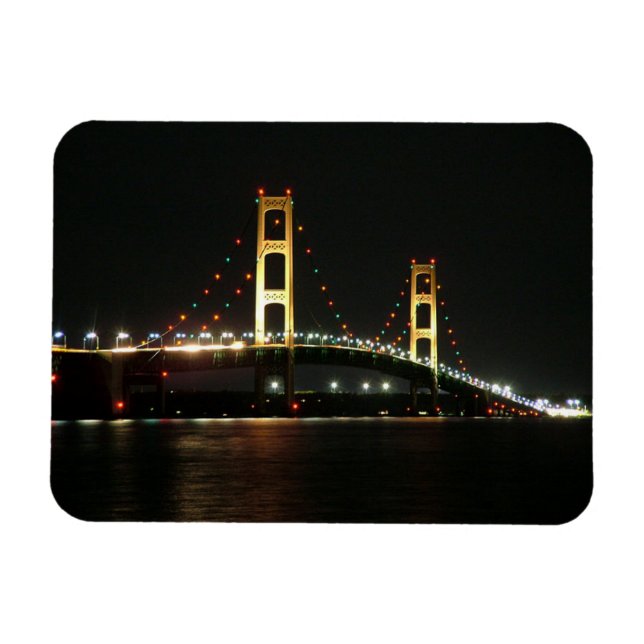 Ímã Magnet de Fotografias da Ponte Mackinac (Horizontal)