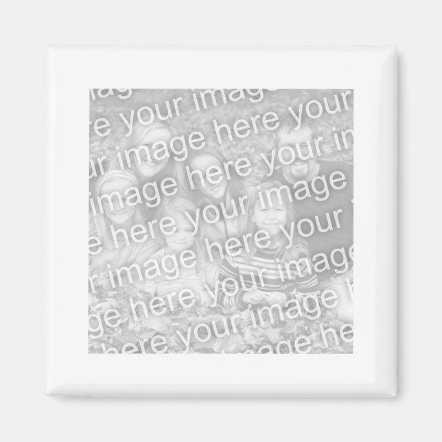 Imã Magnet de Fotografias de Borda Branca (Frente)