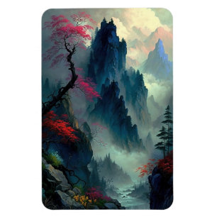 Ímã Magnet de Fotografias de Dreamy Misty Mountain