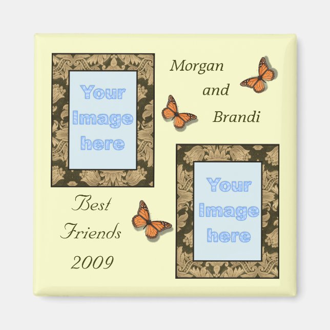 Imã Magnet de Fotografias dos Melhores Amigos do Impre (Frente)