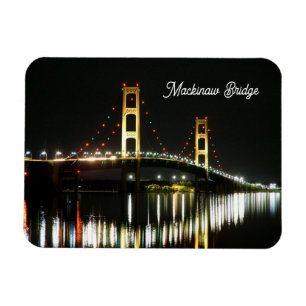 Ímã Magnet de Fotografias Flexível da Ponte Mackinaw