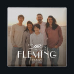 Imã Magnet de Fotografias Personalizadas do Nome da Fa<br><div class="desc">Os presentes fotográficos são os melhores presentes! Facilmente personalizado com seu texto e/ou fotos para uma aparência personalizada. Desenhado por Berry Berry Sweet. Ver mais designs em www.berryberrysweet.com</div>