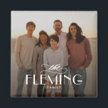 Imã Magnet de Fotografias Personalizadas do Nome da Fa<br><div class="desc">Os presentes fotográficos são os melhores presentes! Facilmente personalizado com seu texto e/ou fotos para uma aparência personalizada. Desenhado por Berry Berry Sweet. Ver mais designs em www.berryberrysweet.com</div>