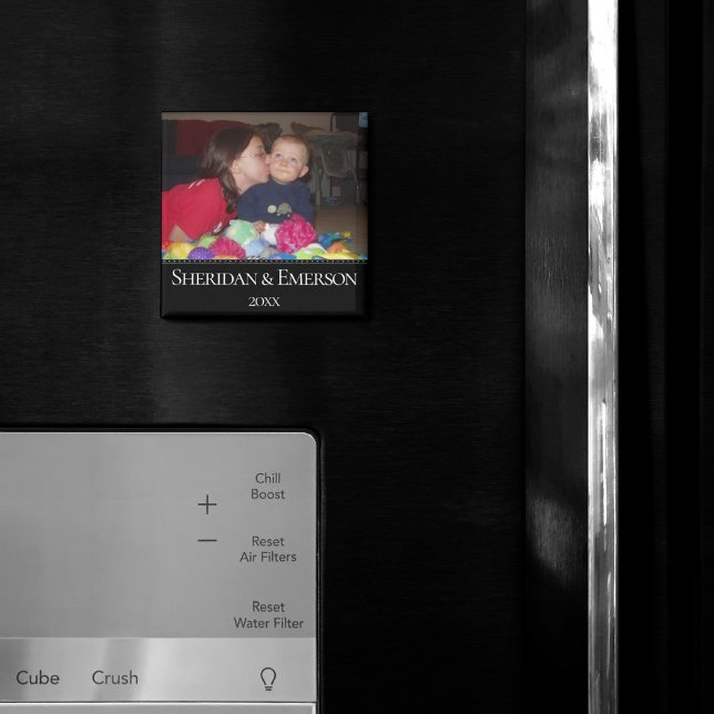Imã Magnet de Fotografias Personalizado | Ano do nome  (Criador carregado)