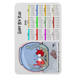 Ímã Magnet de Fotos do Calendário 2024 da História Eng