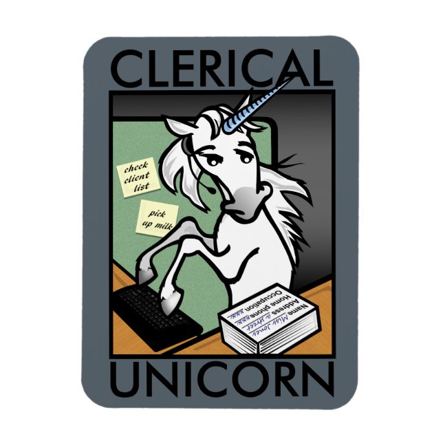 ÍMÃ MAGNET DE FOTOS VERTICAIS DO UNICORN CLERICAL (Vertical)