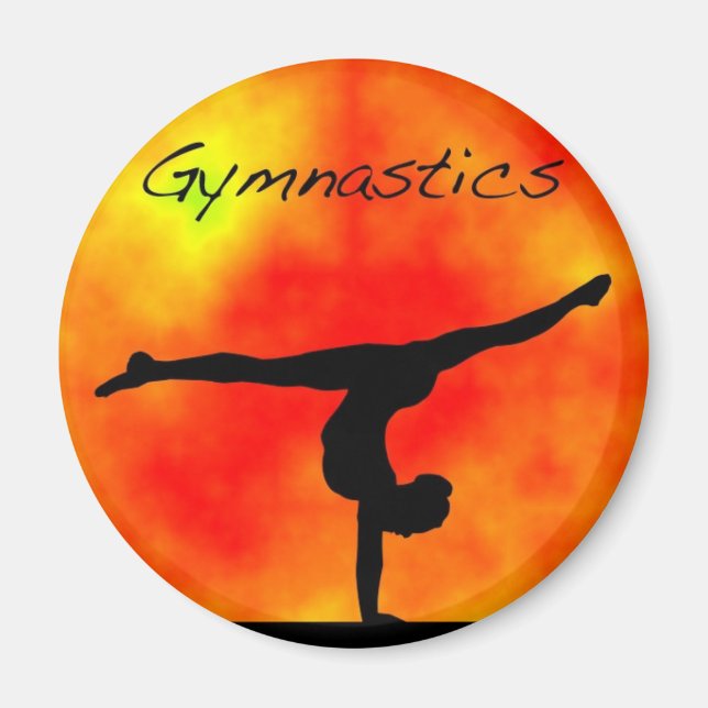 Imã Magnet de ginástica laranja (Frente)