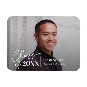 Ímã Magnet de Graduação de COR EDITÁVEL Simplesmente C