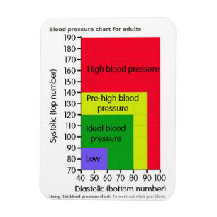 ÍMÃ MAGNET DE GRÁFICO DE PRESSÃO ARTERIAL