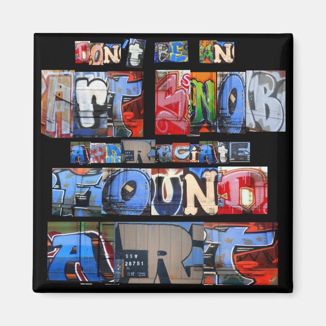 Imã Magnet de Grafite de Arte Encontrado (Frente)