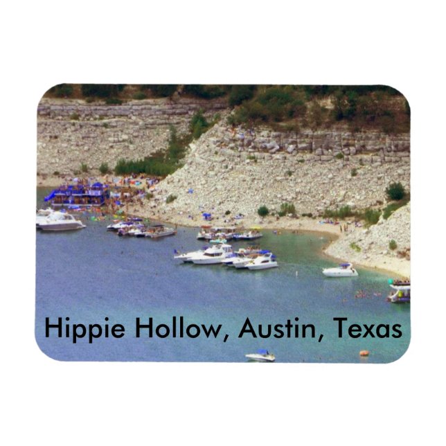 Ímã Magnet de Hippie Hollow, Austin Texas (Horizontal)