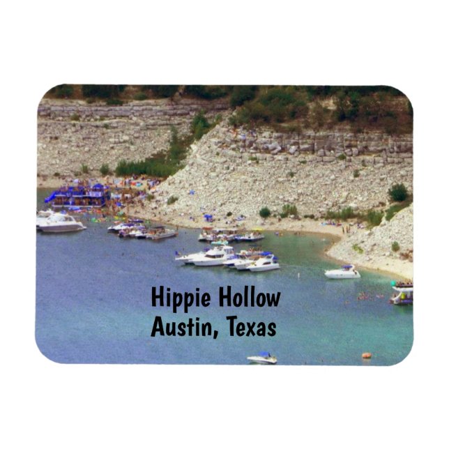 Ímã Magnet de Hippie Hollow, Austin Texas (Horizontal)