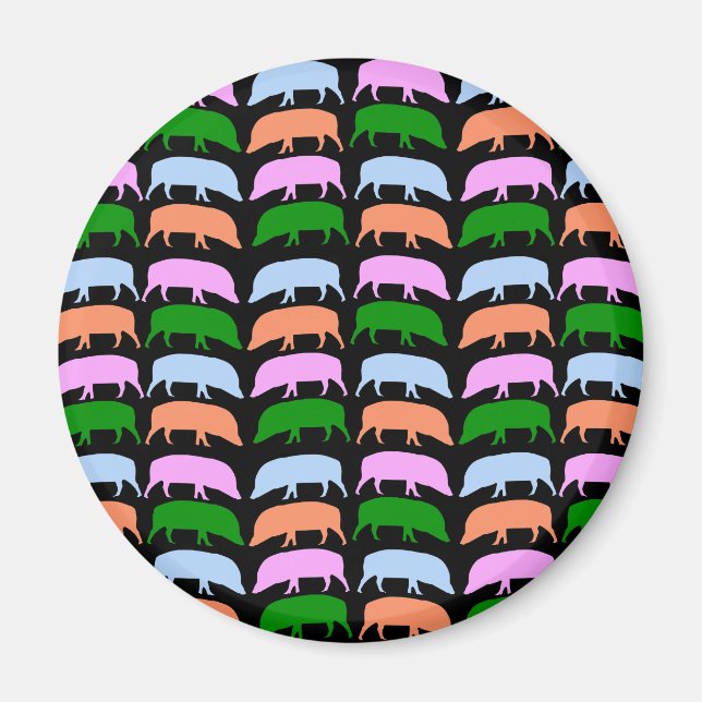 Imã Magnet de Hogs multicolorido (Frente)