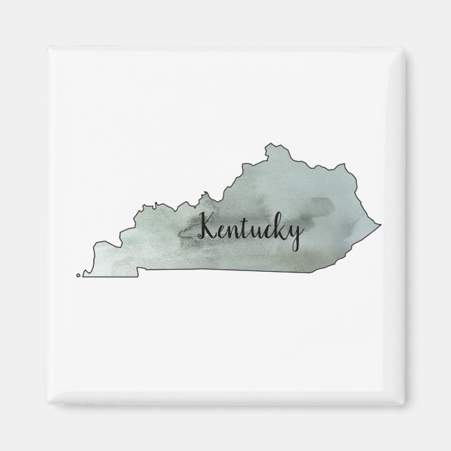 Imã Magnet de Ilustração do Estado do Kentucky (Frente)