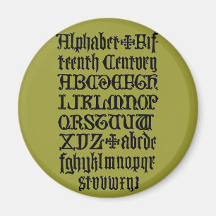 Imã Magnet de Letras Gótico