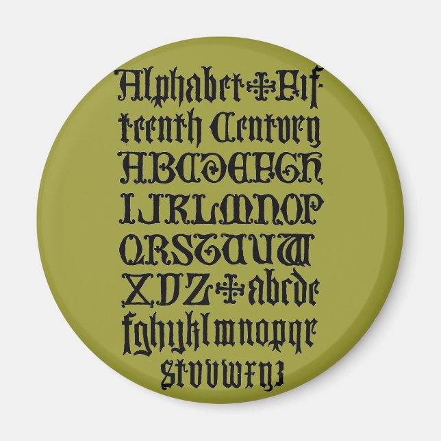 Imã Magnet de Letras Gótico (Frente)