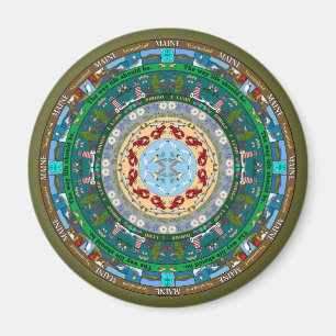 Imã Magnet de Mandala, Estado do Maine