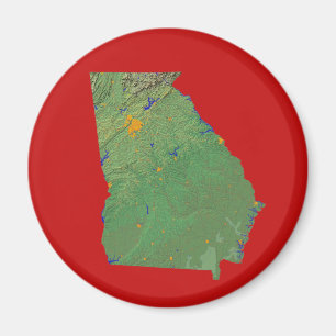 Imã Magnet de Mapa da Geórgia