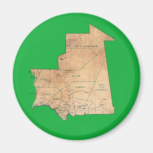 Imã Magnet de Mapa da Mauritânia