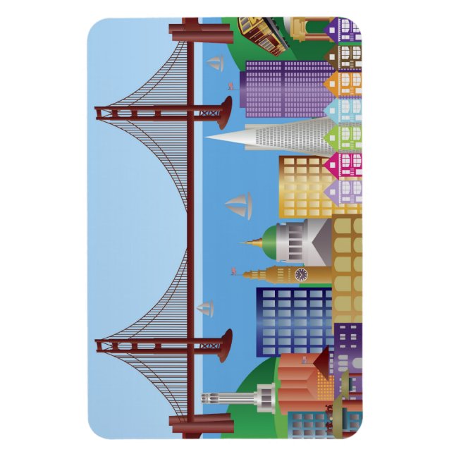 Ímã Magnet de Marcas Locais da Cidade de São Francisco (Vertical)