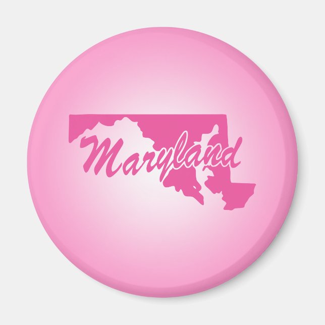 Imã Magnet de Maryland rosa (Frente)