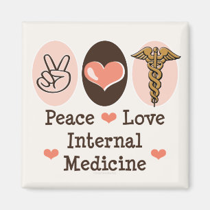 Imã Magnet de Medicina Interna do Peace Love