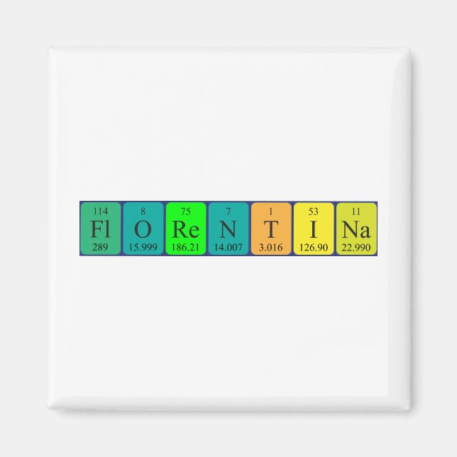 Imã Magnet de mesa periódica da Florentina (Frente)