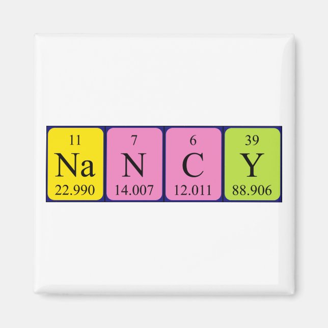 Imã Magnet de mesa periódica de Nancy (Frente)