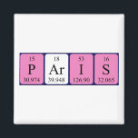 Imã Magnet de mesa periódica de Paris<br><div class="desc">Paris soletrou como P Ar I S (Phosphorus Argon Iodine Sulfur) em um imã para o cientista em você.</div>