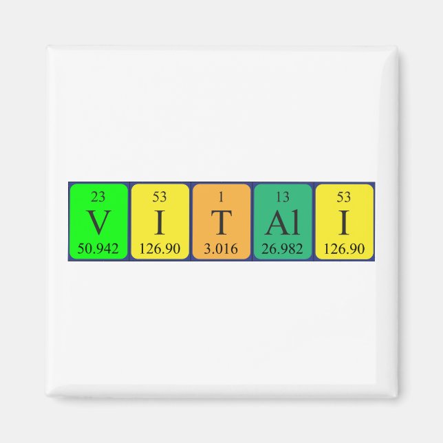 Imã Magnet de mesa periódica vitali (Frente)