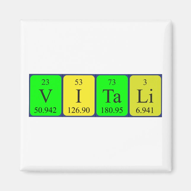 Imã Magnet de mesa periódica vitali (Frente)