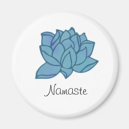 Imã Magnet de Namaste do Lotus Azul
