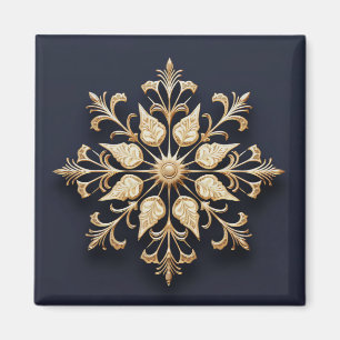Imã Magnet de Natal Decorativo Dourado