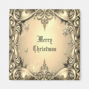 Imã Magnet de Natal Decorativo Dourado