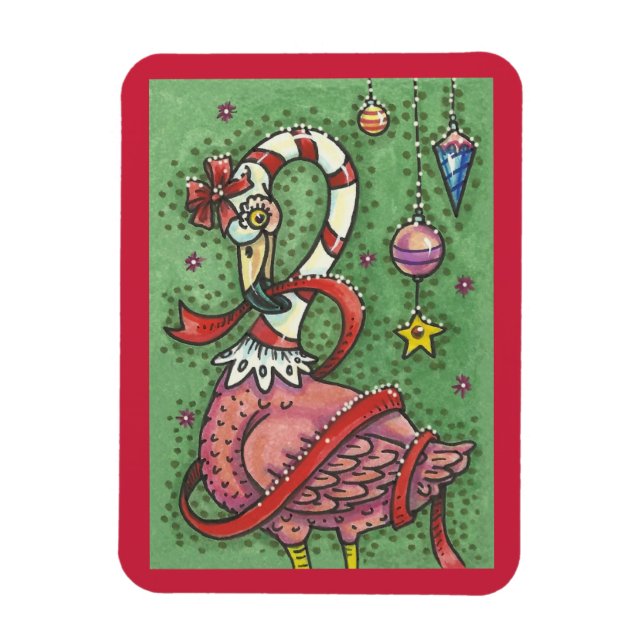 ÍMÃ MAGNET DE NATAL FLAMINGO DE CANA DE CANA (Vertical)
