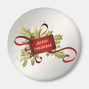 Imã Magnet de Natal Vermelho Moderno