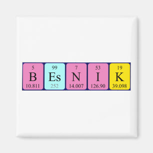 Imã Magnet de nome de mesa periódica do Besnik