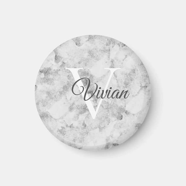 Imã Magnet de Nome Monograma com Cor de Água Simples (Frente)