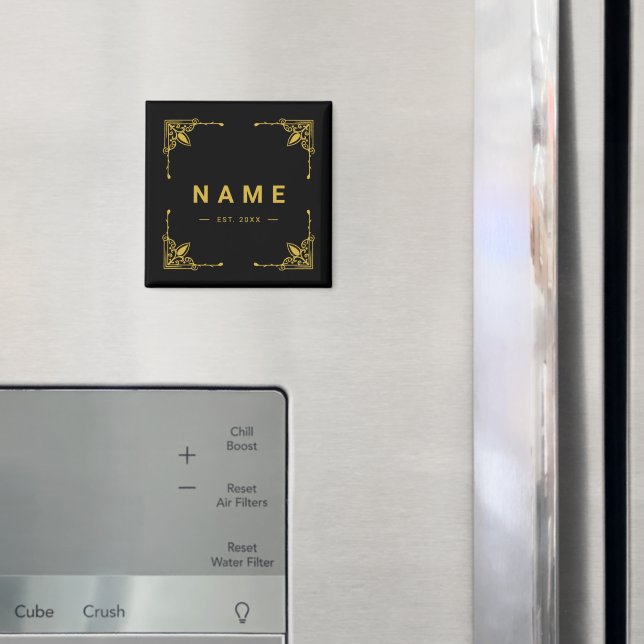 Imã Magnet de nome personalizado elegante para casa ou (In Situ (Fridge))