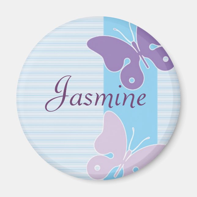 Imã Magnet de Nomes Personalizados - Borboletas (Frente)