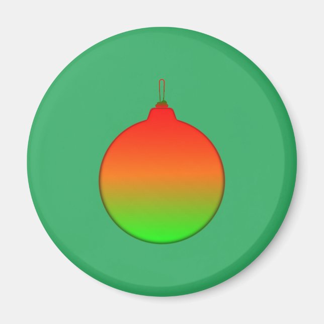 Imã Magnet de Ornamento de Bola de Natal (Frente)