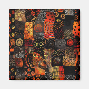 Imã Magnet de Padrão Tribal Africano